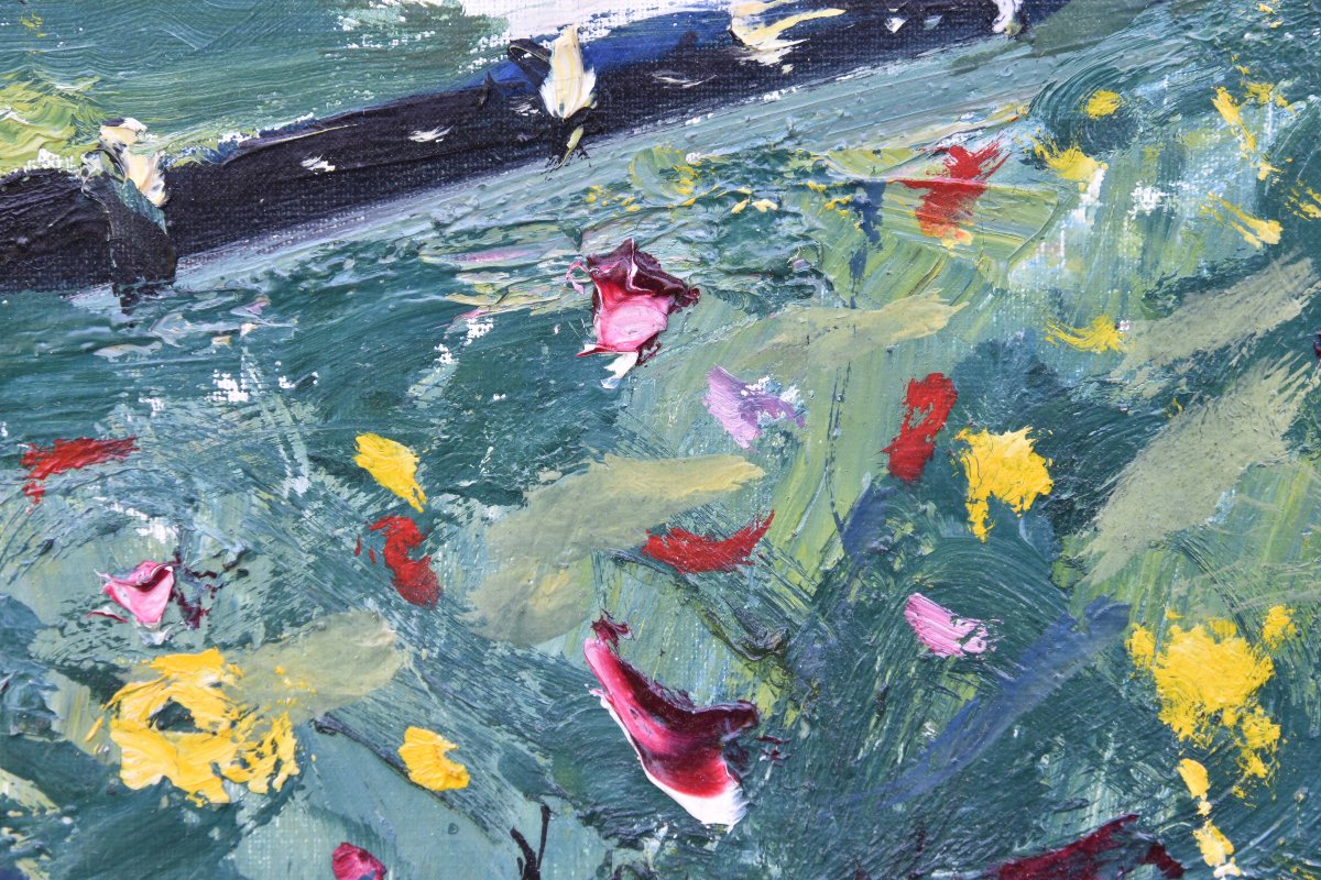 Gabriel Dauchot, "the Clarinet," Oil On Canvas, 20x45-photo-1